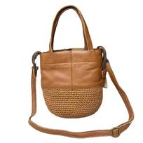 Wind Retro Pea Bag Handbag Handwoven Bag Wax Rope Splicing Leather Single Shoulder Oblique Span Women'S Bag ruda