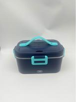 Dual-Function Car & Home Heated Lunch Box - 1.8L Bento Box for Work EU Plug - Stainless Steel Liner violetinė/geltona