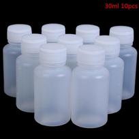 10 vnt. 30 ml skysčio dozavimo buteliukas permatomas mėginio buteliukas skysčio buteliukas 10pcs white