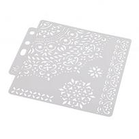 Pasidaryk pats sluoksniuojami trafaretai Sienų tapyba Scrapbooking Spalvinimas Reljefinis įspaudimas Albumo dekoravimo šablonas Sienų tapyba white