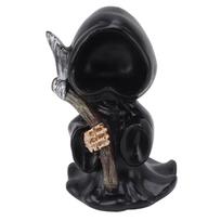 Grim Reaper Skulptūra Derva Gotikinė Stalo Statulėlė Dekoracija su Dalgiu Helovinui black