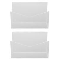 Acrylic Mail Holder Mail Organizer Countertop Clear Letter Holder for Desk Envelope Holder Mail