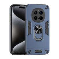 KEYSION Shockproof Case for HONOR Magic 7 Pro 5G Silicone+PC Slide Camera Protection Ring Stand Phone Cover for Honor Magic7 Pro for Magic 7 Pro mėlyna