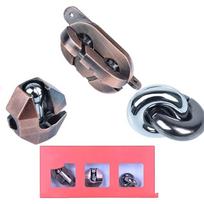 Loginis galvosūkis suaugusiems Galvosūkiai Metalinis skylės užraktas Suaugusiųjų edukacinis žaislas Pjūklelis IQ galvosūkis 6.5*3.3cm,3.5*3.5cm,