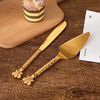 European-style classical knife and shovel set luxury Western restaurant wedding tableware cake pizza steak cutter and shovel auksas