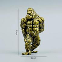 Žalvarinis Fitneso Beždžionės Ornamentas, Solidus Vario Raumenų Gorilos Statulėlė, Stiprus Orangutanas, Retro Stalo Modelis, Amatai, Namų Dekoravimas