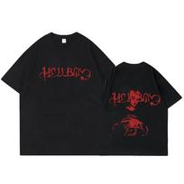 Rap Artist Printed T-shirt Retro Hip-hop 100% Pure Cotton T-shirt Men's and Women's Cotton Oversized Short Sleeved Top S