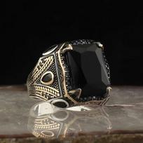 Handmade Signet Ring for Men Silver Color Carving Pattern Inlay Multicolour Zircon Party Punk Motor Biker Ring AVE 6 juoda