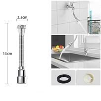 Extender Kitchen Faucet Aerator Bendable Kitchen Faucet Silver 13cm