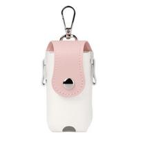 Mini Golf Ball Waist Bag Portable Faux Leather Golf Tees Holder Ball rožinė