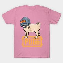 T Shirt Women Pugg Pubg Pug Wearing Level 3 Helmet Harajuku Print Kawaii Tshirt Summer Short Sleeve Female T-Shirt Top Tee S rožinė