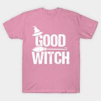 T Shirt Women Good Witch Harajuku Print Kawaii Tshirt Summer Short Sleeve Female T-Shirt Top Tee S rožinė