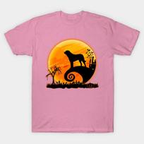 T Shirt Women Anatolian Shepherd And Moon Funny Halloween Harajuku Print Kawaii Tshirt Summer Short Sleeve Female T-Shirt Top Tee S rožinė