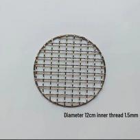 Apvalus 304 nerūdijančio plieno korėjietiškas kepsninės tinklelis lauko maisto gaminimui ir rūkymui Diameter 12cm, Wire 1.8mm gray
