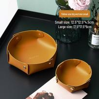 Nordic Faux Leather Tray for Keys & Jewelry Storage Small [4.5cm x 12.5cm]