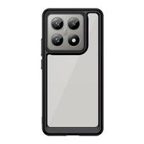 For Xiaomi 14T Pro Case Transparent PC Luxury TPU Silicone Cover Xiaomi 14T Pro Case TPU Phone Protector Xiaomi 14T Pro Cover Xiaomi 14T ežero mėlyna spalva
