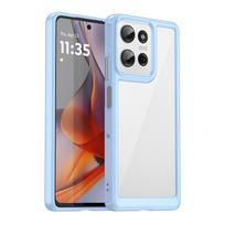 For Motorola Moto G75 5G Case For Moto G75 Cover 6.78 inch Colorful Soft Edge Silicone Transparent Bumper For Motorola Moto G75 For Moto G75 5G gray
