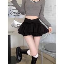 White Puffy Ballet-Style A-Line Skirt for Women, High Waist, Spring/Summer 2024 Small juoda