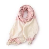 Megztas storas šiltas žieminis šalikas Naujas moteriškas languotas dizainas kratinys Pashmina skaros Kašmyro skara Moteriška apvyniojama kutais šalikai One Size rožinė