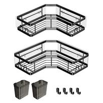 Bathroom & Shower Storage Solution Space Saving Rack Adhesive Shower Shelf Corner Rack Efficient & Functional Shelf juoda