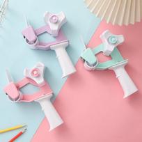 Macaron Color Tape Cutter - Handheld Carton Sealer for Express Packing gray