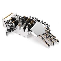 Roboto rankos rinkinys 11 mastelio analoginis servo 5 pirštų manipuliatorius Dešinė mechaninė ranka vystymui white