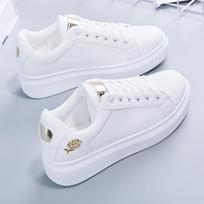 Batai Moterims Bėgimui Pavasaris Ruduo Mada Balti Kvėpuojantys Siuvinėti Gėlėmis Suvarstomi Laisvalaikio Sportbačiai Zapatos De Mujer 35 white