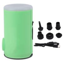 Electric Air Pump Multifunctional Rechargeable Portable Air Pump for Air Mattress Bed Swimming Ring žalia