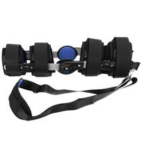 Knee Joint Fixation Bracket Adjustable Wrap Hinged Knee Brace Injury Recovery with Strap black