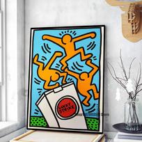 1 vnt. Keith meno parodos paveikslų plakatas popierinis spaudinys namams, miegamajam, prieškambariui, barui, kavinei, meno tapybos dekoracija 21cm×30cm NoFrame