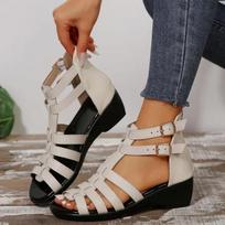 Moterų Romos Pleištai Sandalai Vasariniai Aukštakulniai Batai Nauji Naujas Dizaineris Atviras Pirštas Suknelės Batai Basutės Paplūdimiui Zapatos Mujer 36 brown
