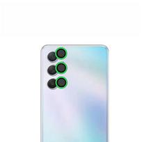 Švytintis fotoaparato objektyvo apsauginis žiedas Samsung Galaxy A55 A35 A15 5G, apsauginis stiklas ant Samsung A 55 35 15 galinio objektyvo, plėvelė Galaxy A55 žalia