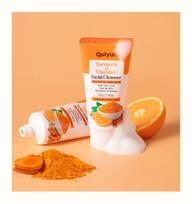 QUIYUM Ciberžolės ir vitamino C valomasis veido prausiklis (50g) - Drėkinimas, Porų priežiūra ir Šviesinimas 50g orange