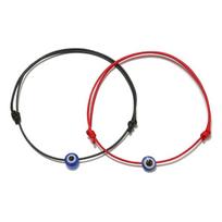 1 pora Retro spalvos virvės Velnio akies rankų virvė Rankomis austos apyrankės Pora Draugų apyrankė red and black