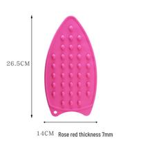73g Foldable Silicone Ironing Pad - Solid Color, Heat-Resistant, Insulation Mat for Clothes Ironing. pink