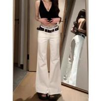 Women's High-End Retro Black Low-Waist Wide-Leg Casual Jeans for Summer S balta