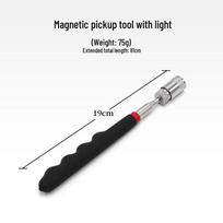 Teleskopinis magnetinis rinkiklis su LED šviesa – Ištraukiamas strypas metalinėms dalims gray