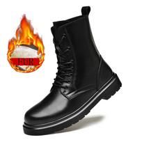 Nauji vyriški kokybiški juodos odos batai, mados tendencija, neslystantys, patvarūs, patogūs jodinėjimui, universalūs, neperšlampami, aukštakulniai batai 38 black