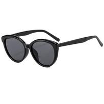 Retro Sunshade Sunglasses Women'S Tide Round Face Thin Cat Eye Glasses Street Shooting High-End Sunglasses