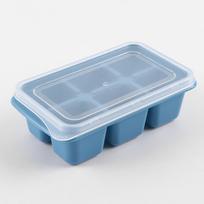 Compact Ice Cube Tray with 6 Mini Compartments Excellent for Parties and Events šviesiai mėlyna spalva