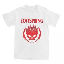 Couple T-Shirt Flaming Skull On Circle The Offspring T-Shirts Hipster Summer Tee Shirt Print  Cotton Tops Birthday Gift S