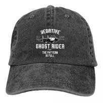 Washed Men's Baseball Cap Negative Ghost Rider Trucker Snapback Cowboy Caps Dad Hat Top Gun Maverick Goose Film Golf Hats Adjustable fluorescencinė žalia spalva
