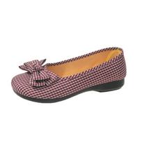 Moterims Madingi languoti slip-on batai su raišteliu-kaklaraiščiu, plokščiapadžiai, lengvi, patogūs batai moterims 35 raudona