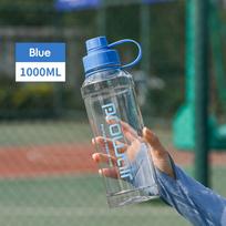 1000ML Neišsiliejantis Plastikinis Didelės Talpos Sportinis Vandens Butelis Netoksiškas Bekvapis Puikiai tinka Karštiems/Šaltiems Gėrimams mėlyna