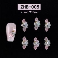 Nail Art Resin Diamond Jewelry Nail Three-Dimensional Carving Symphony Diamond Jewelry Flower Wearing Nail Sticker