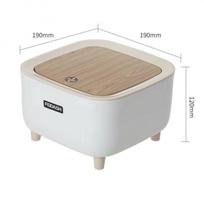 Desktop Trash Can Mini Garbage Can Simple Press Trash Storage Bin Cute Round Trash Can Kitchen Dustbin Table Trash Bin