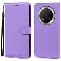 Dėklas Honor Magic 7 Lite piniginė odinis atverčiamas dėklas Honor Magic7 Lite 5G dėklas telefono coque Honor Magic 7 Lite dėklas etui Honor Magic 7 Lite šviesiai violetinė spalva