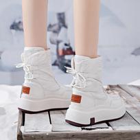Warm Fur Ankle Furry Boots Women's Snow Shoes Thick Sole Pu Short Leather Boots Winter Thick Plush 2024 White Women's Boots 35 balta