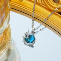 Planet Starry Sky Necklace Women's Fashion Personality Versatile High-end Collarbone Chain Jewelry