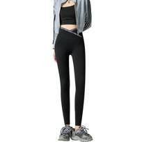 Cross-waisted Shark Leggings for Women's Pants for Spring and Autumn, Belly-tight, Buttock-tight, Barbie Fitness Yoga Pants for Spring and Autumn S